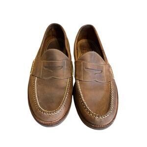 LL Bean Mens Penny Loafers Shoes 9.5 Brown Leather Slip Ons Office Casual
